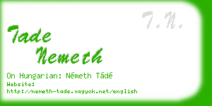 tade nemeth business card